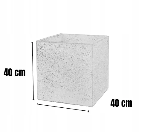 DONICZKA zewnętrzna betonowa SEVRAN 40x40x40 cm antracyt - LD_TZ000549