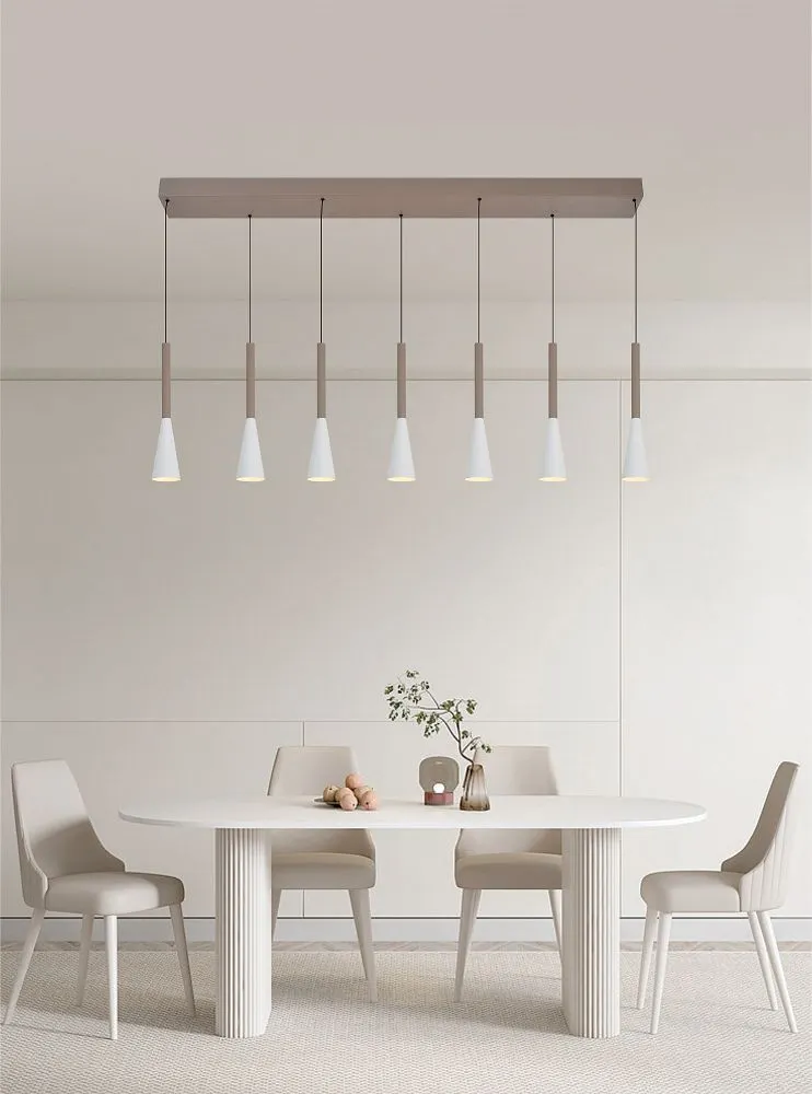 Lampa wisząca prosta TROMPTO 7 LED kaszmirowa — zdjęcie 2