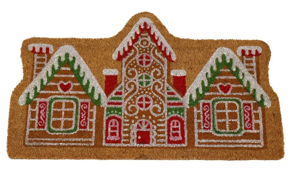 Wycieraczka świąteczna DOMKI PIERNIKOWE wielokolorowa