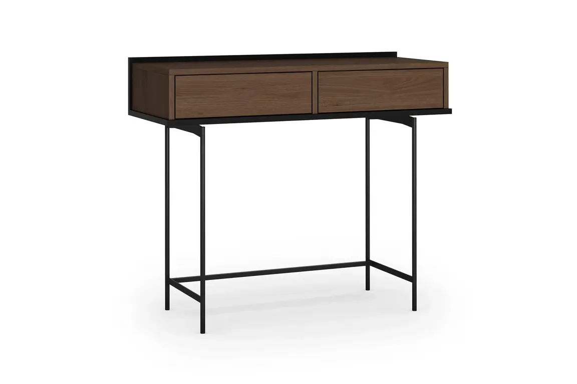 Konsola z 2 szufladami ZENAR 100 cm orzech elegant czarny