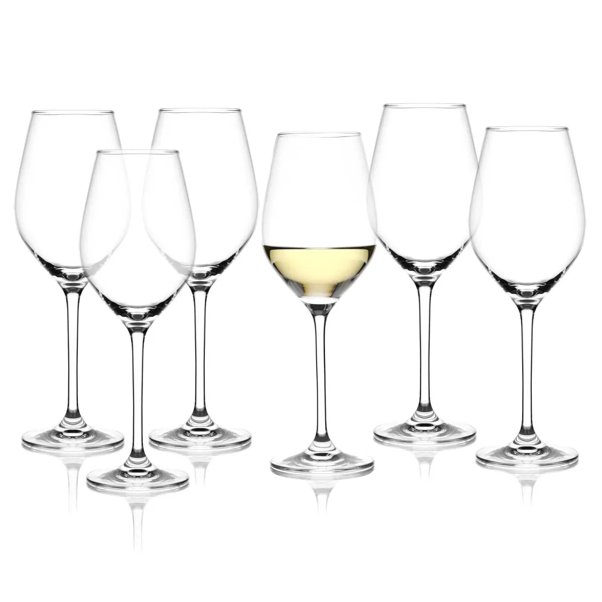 szklanki-wino, zestaw-szklanek, kieliszki-wino, kryształ, przezroczyste