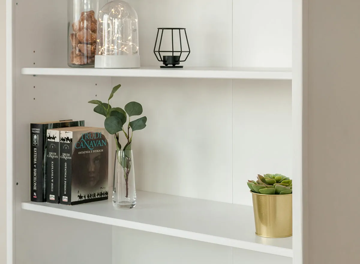 Regał sosnowy Toskania Kolor: biały, bejca - PL2050BS