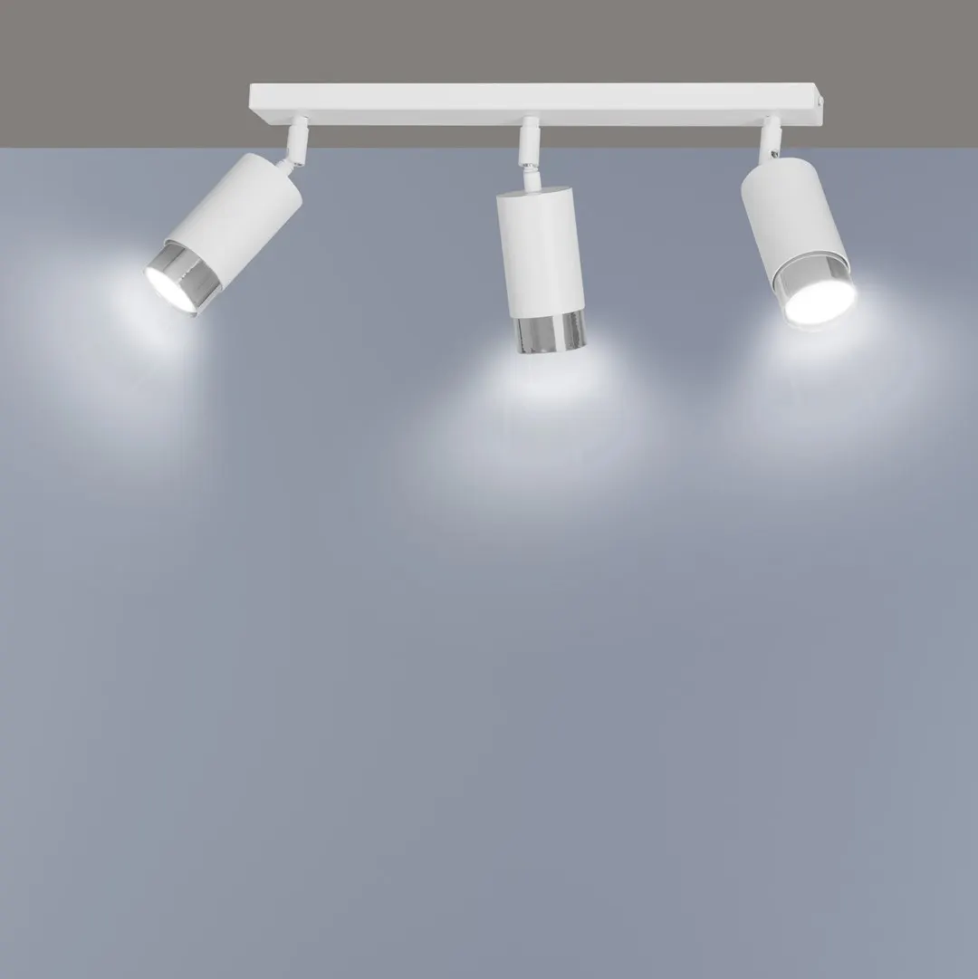Lampa sufitowa HIRO 3 biały chrom — zdjęcie 7