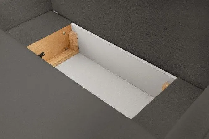 Narożnik rozkładany z pojemnikiem OLIO SICURIO 248 cm lewostronny grafitowy - OLIO_NAR_SICURIO80_L