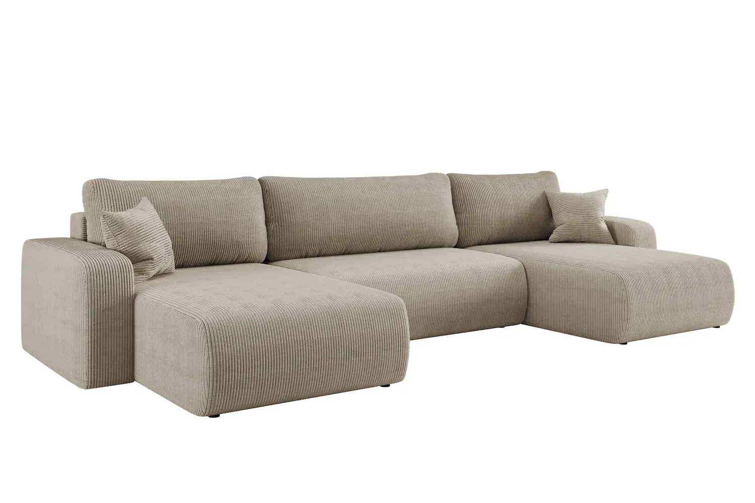 Narożnik uniwersalny PIANO U tkanina Poso 02 cappuccino