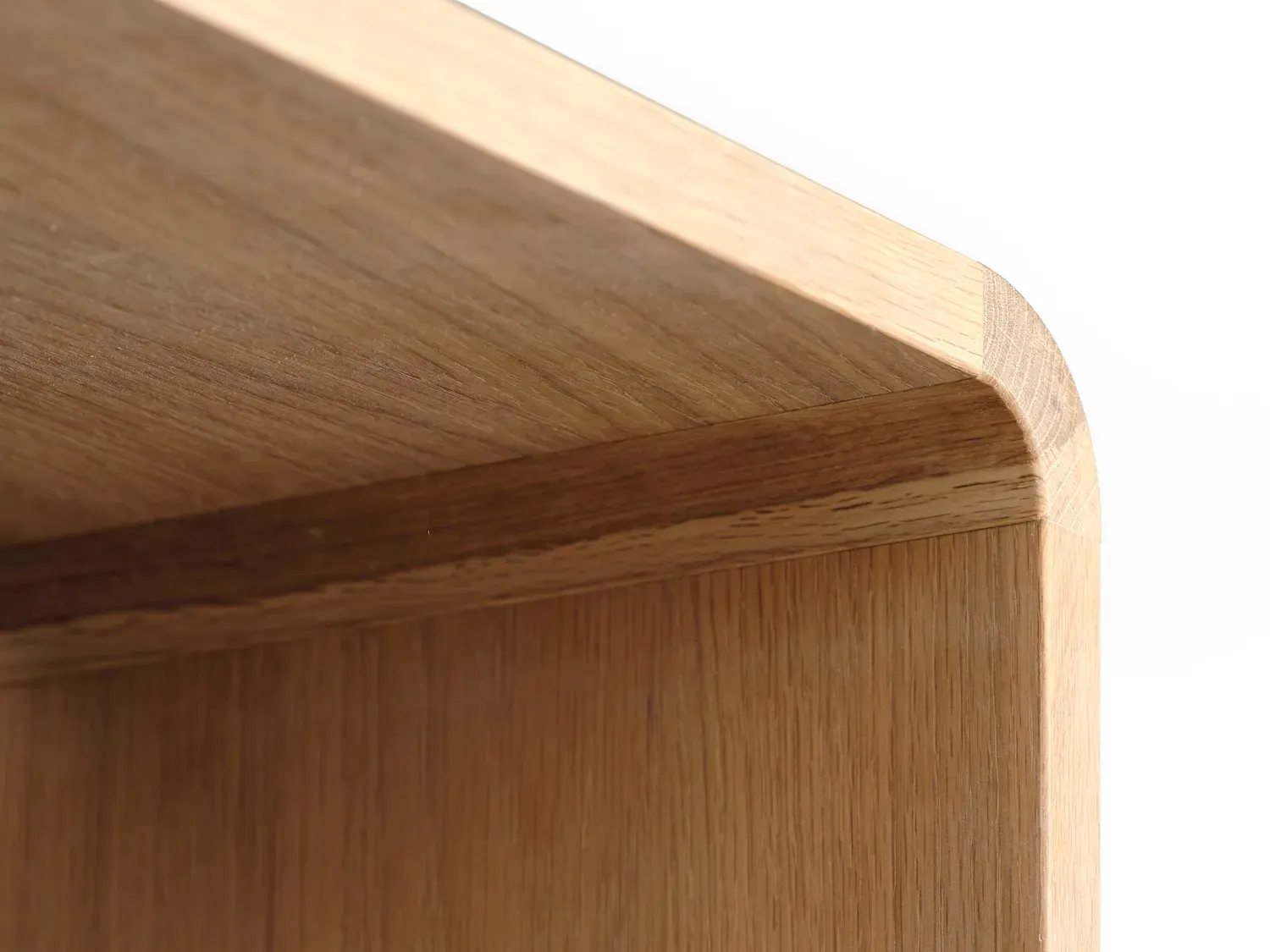 Regał wysoki AMALFI z 2 szufladami - biały, dąb naturalny - UN_36382231