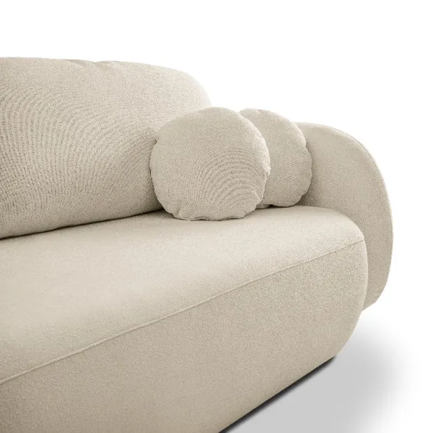 Sofa rozkładana z pojemnikiem OLIO SICURIO 238 cm beżowa — zdjęcie 7