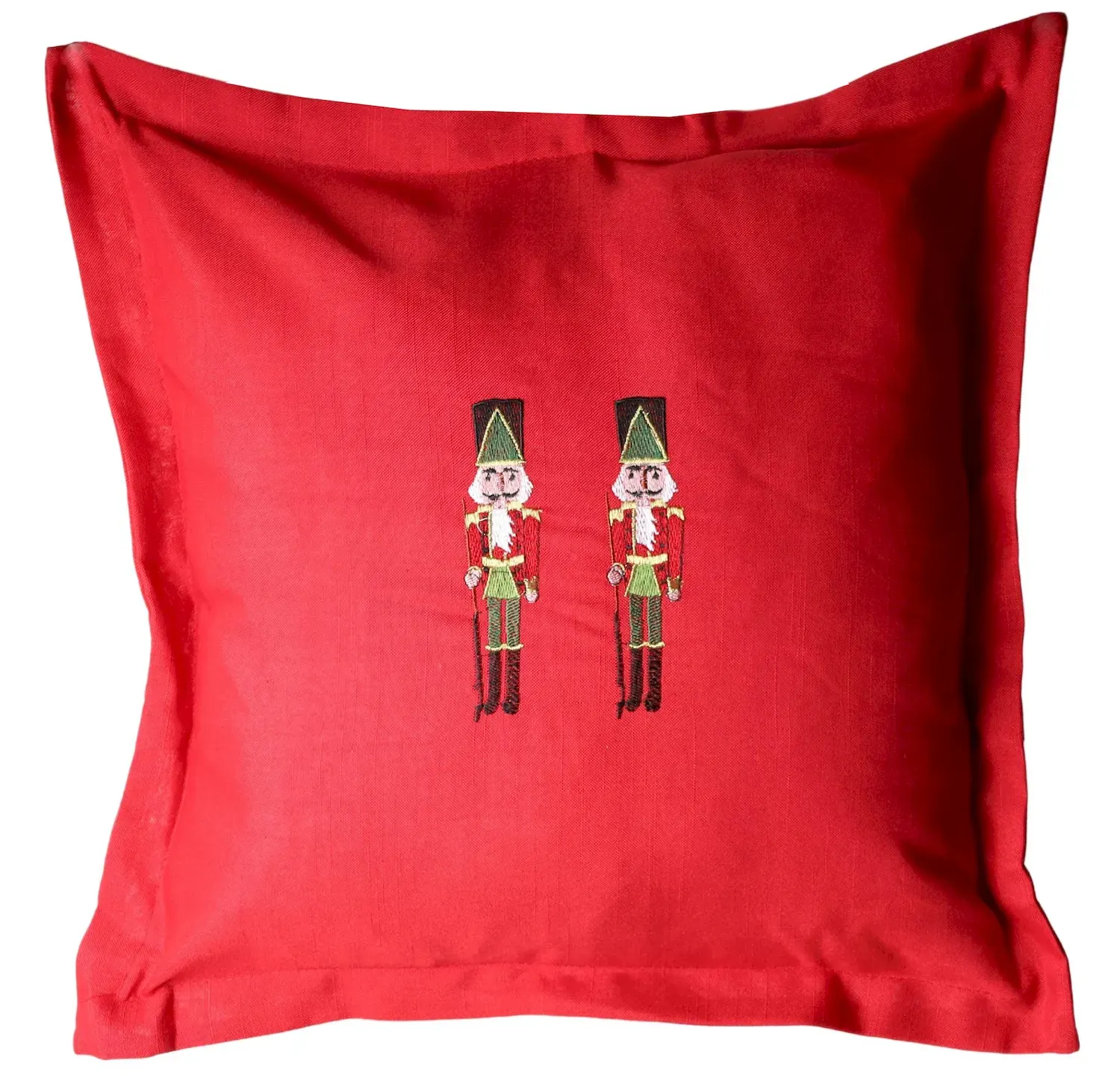 Poduszka świąteczna Z ŻOŁNIERZYKAMI 45x45 czerwona