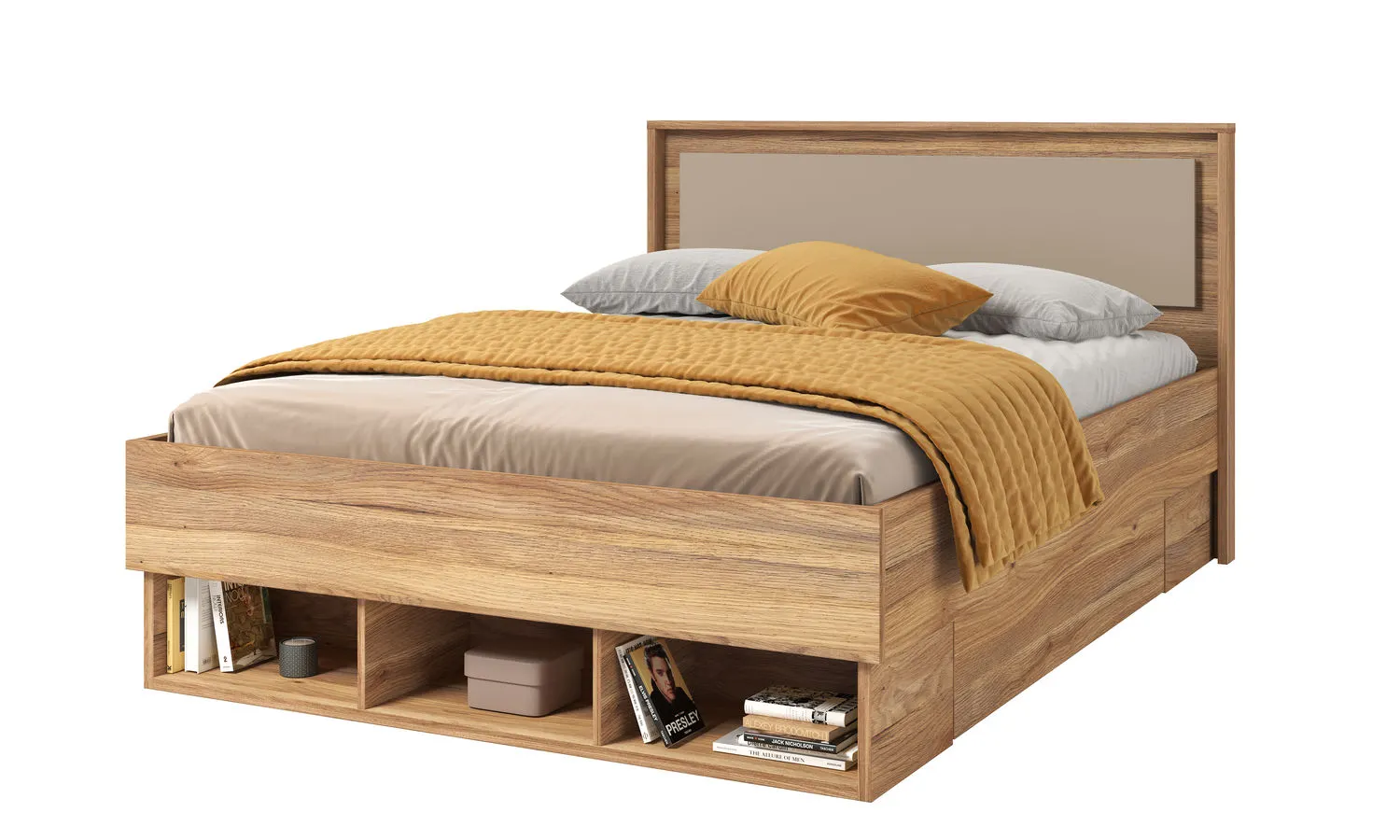 Szuflady do łózka IMPRESSIO 2 sztuki 62x125 dąb mauvella congo - 24MCNJ83