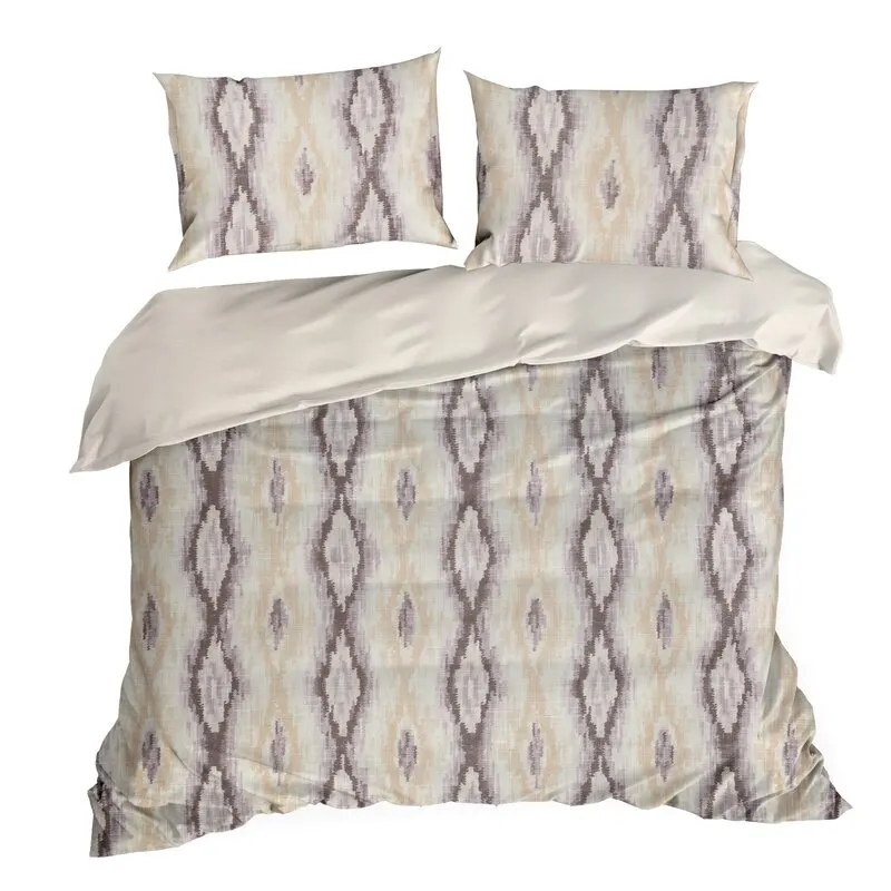 Komplet pościeli satynowej NIKA 24 220 X 200 cm Beżowy, Stalowy Komplet pościeli satynowej NIKA 24 220 X 200 cm Beżowy, Stalowy