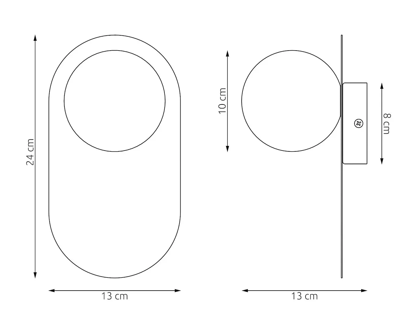Kinkiet metalowy VIVA K1 biały - 1550/K1