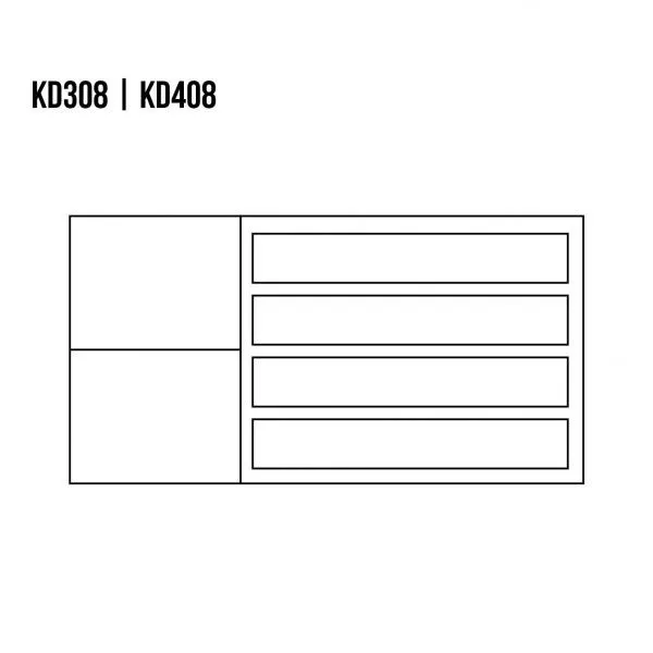Komoda bukowa KD408 Koniak DREWMAX — zdjęcie 3