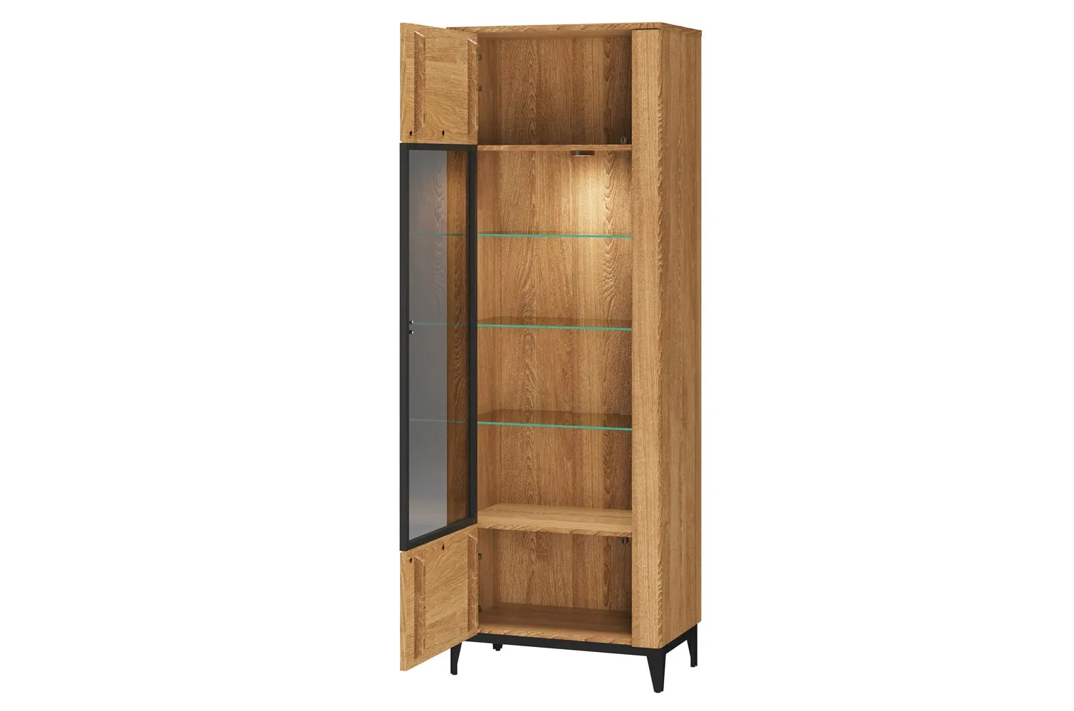 Witryna 1-drzwiowa PORTO 10 lewa/prawa - dąb złoty - TH-100-1609