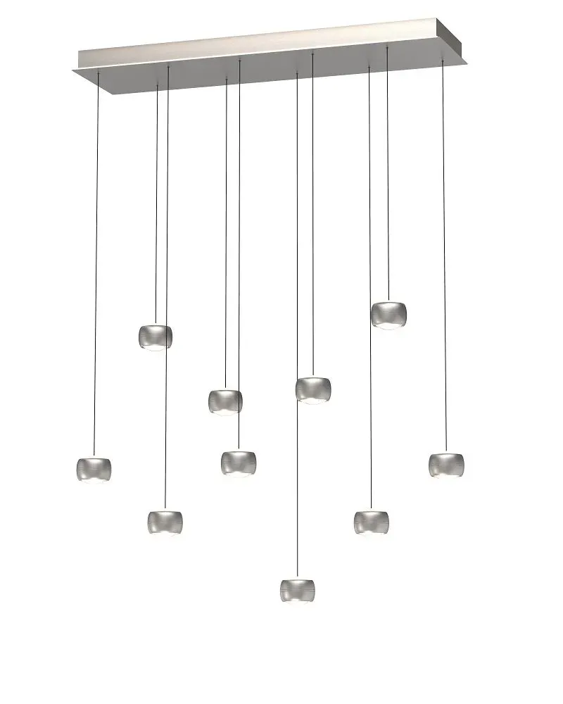 Lampa wisząca QUIBERON 10 LED nikiel szampański
