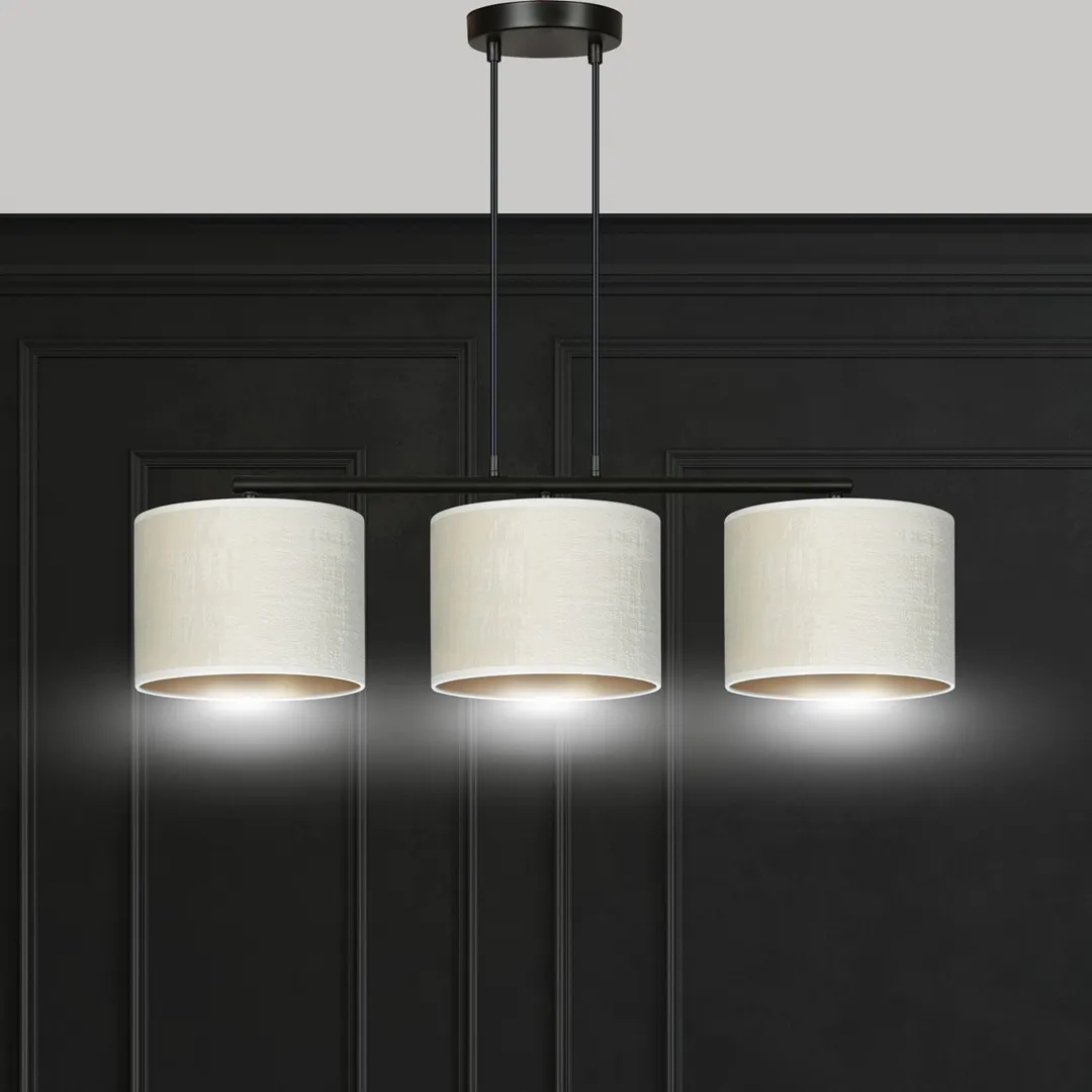 Lampa wisząca HILDE 3 czarny biały — zdjęcie 7