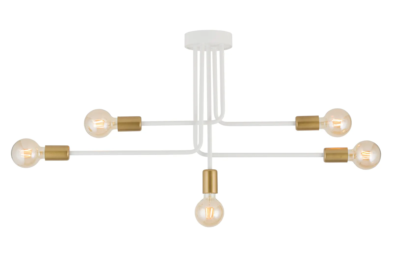 Lampa sufitowa/plafon GINO 5 biało-złoty Lampa sufitowa/plafon GINO 5 biało-złoty