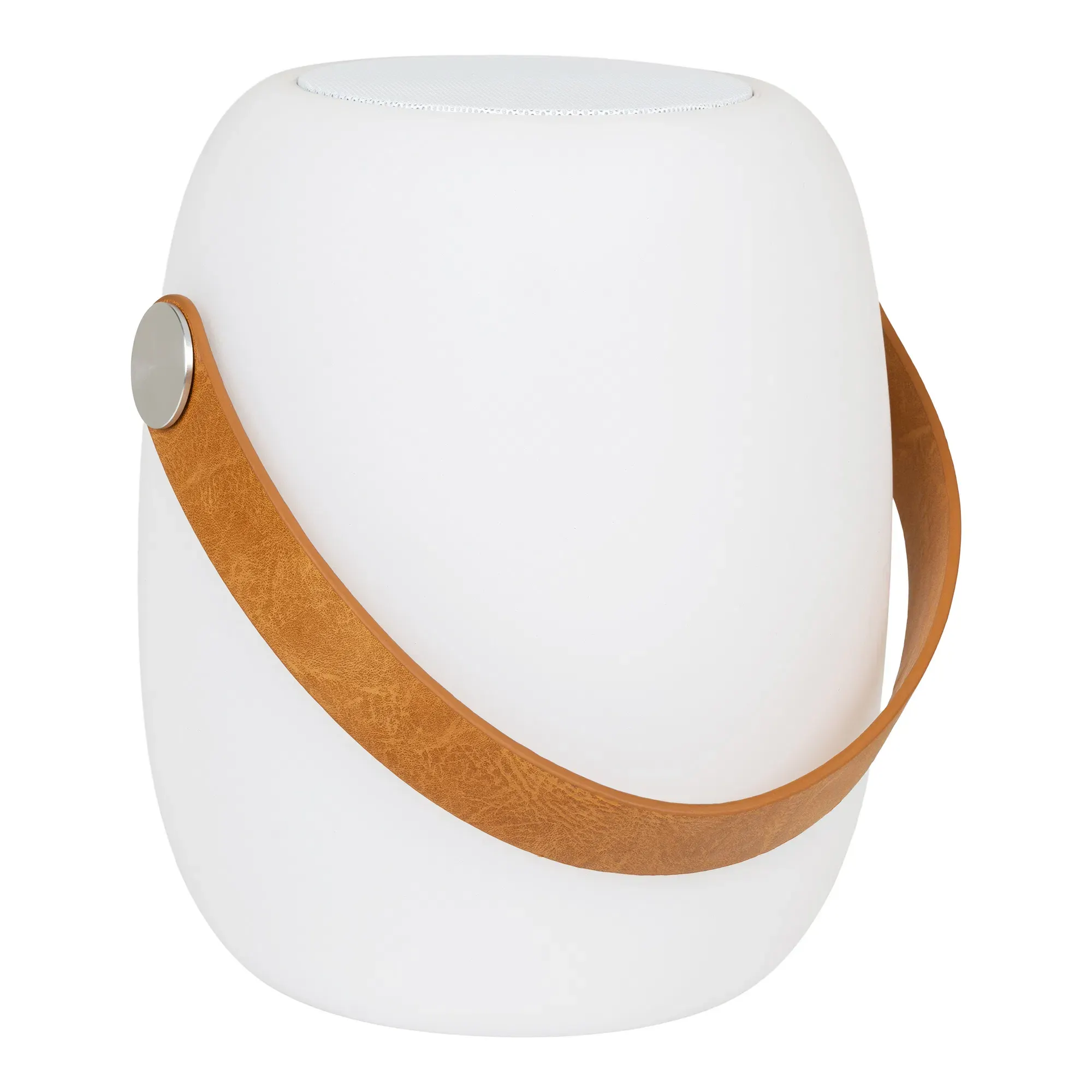 Lampa CARDIFF z paskiem biała głośnik bluetooth ładowalna