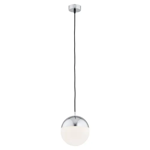 Lampa wisząca LIVIA chromowana opal czarny przewód 100x20cm Lampa wisząca LIVIA chromowana opal czarny przewód 100x20cm