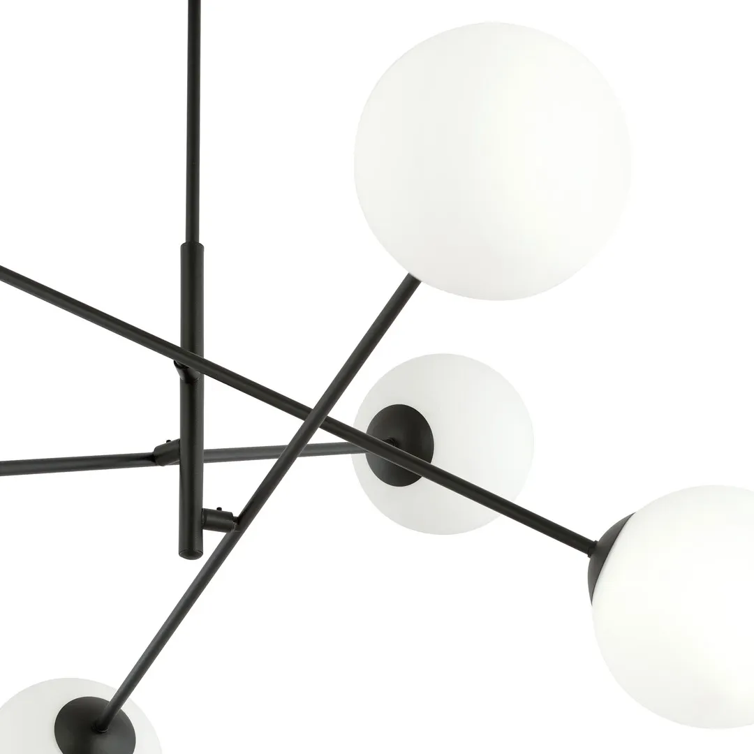 Lampa wisząca LINEAR 6 czarny biały — zdjęcie 9