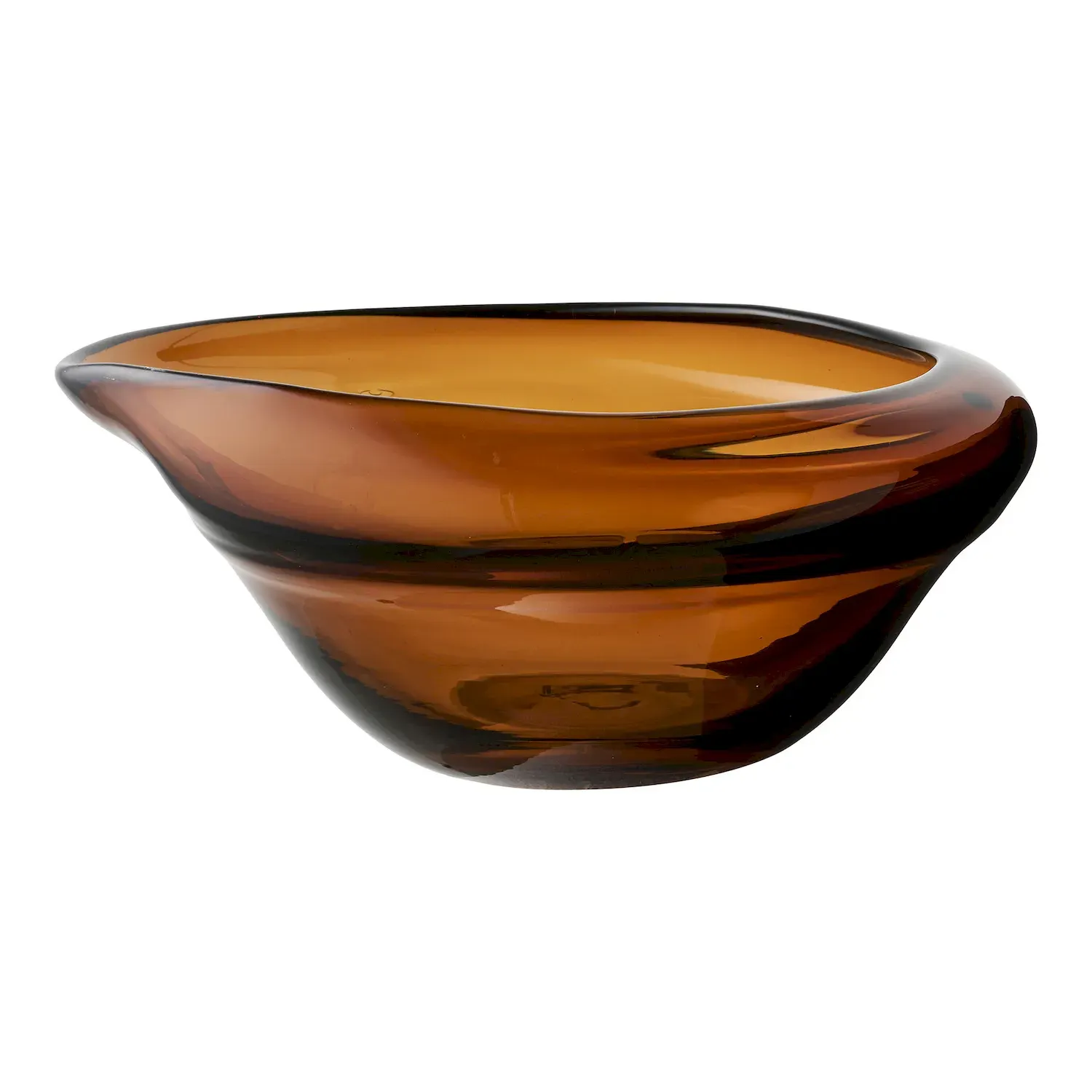 Misa dekoracyjna ze szkła dymionego BOWL 29x26x11cm brązowa