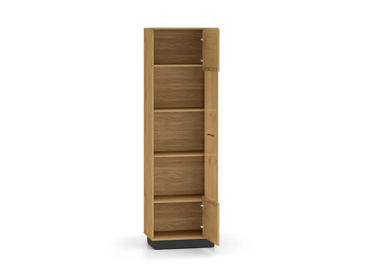 Witryna 1-drzwiowa MODESTO 02 dąb stylowy-czarny - 1MODES02-001