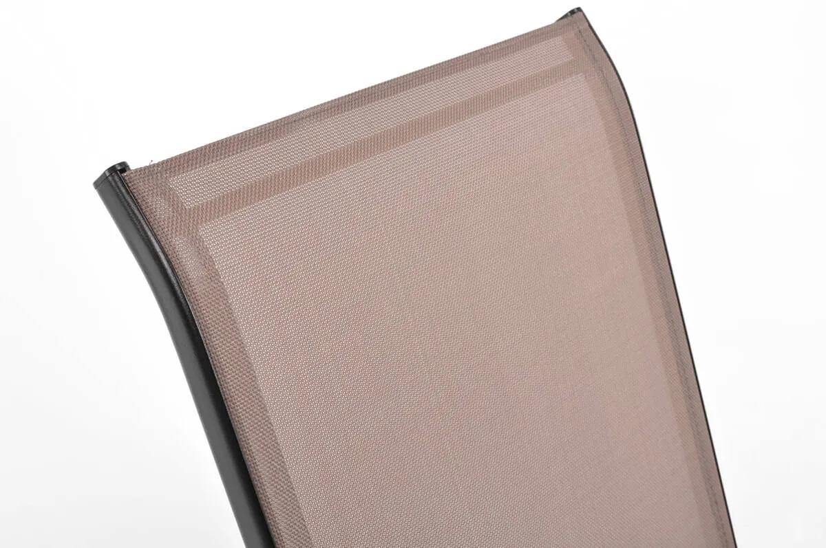 Zestaw ogrodowy PORTO - stół: 90x150 cm + 6 krzeseł - brązowy - FE5906948129528