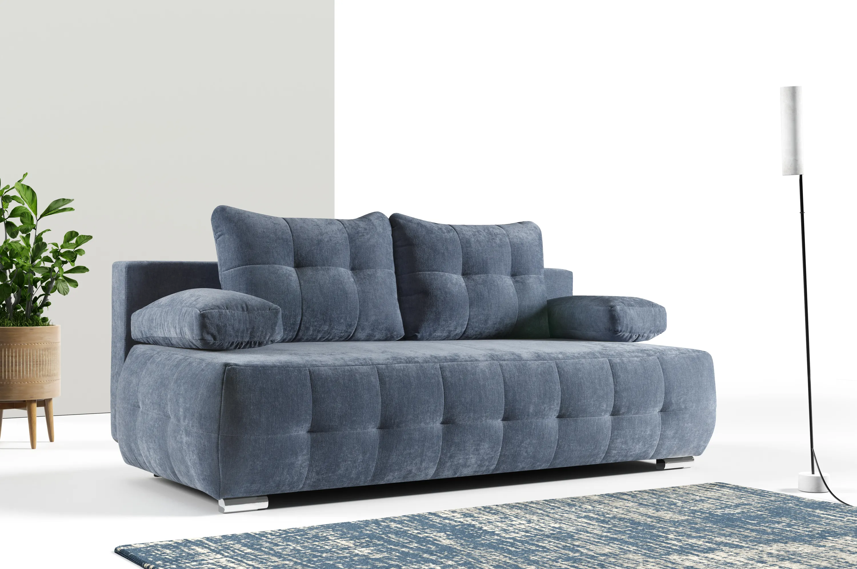 Sofa z funkcją spania Indigo Wind 76 DL grafitowa - INDIGO_WIND_76