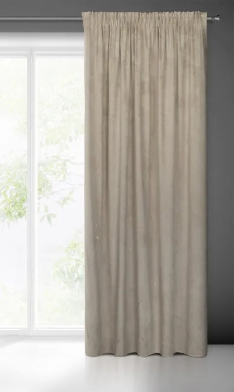 ZASŁONA GOTOWA NADIA NA TAŚMIE 140X300 CM BEŻOWY - EU_409035