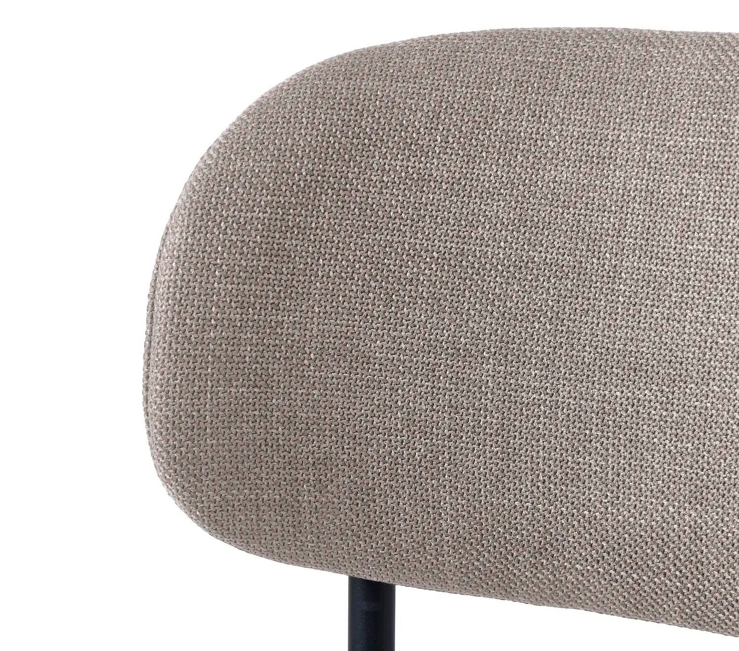 Krzesło tapicerowane FOWLER - piaskowy, czarny - UN_51890001