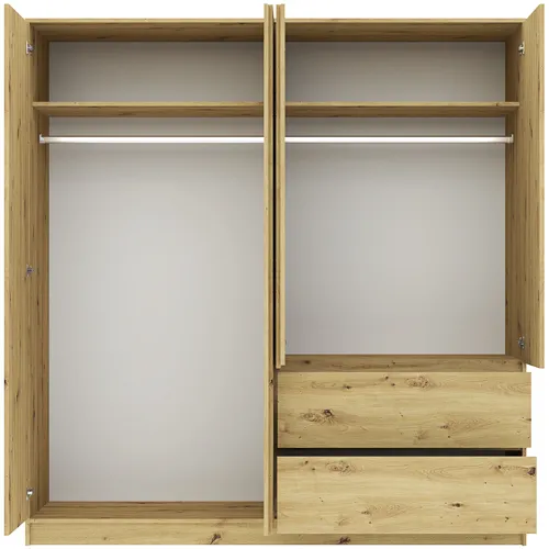 Szafa 4-drzwiowa z 2 szufladami BASIT SZ195 dąb artisan - INT_5003474