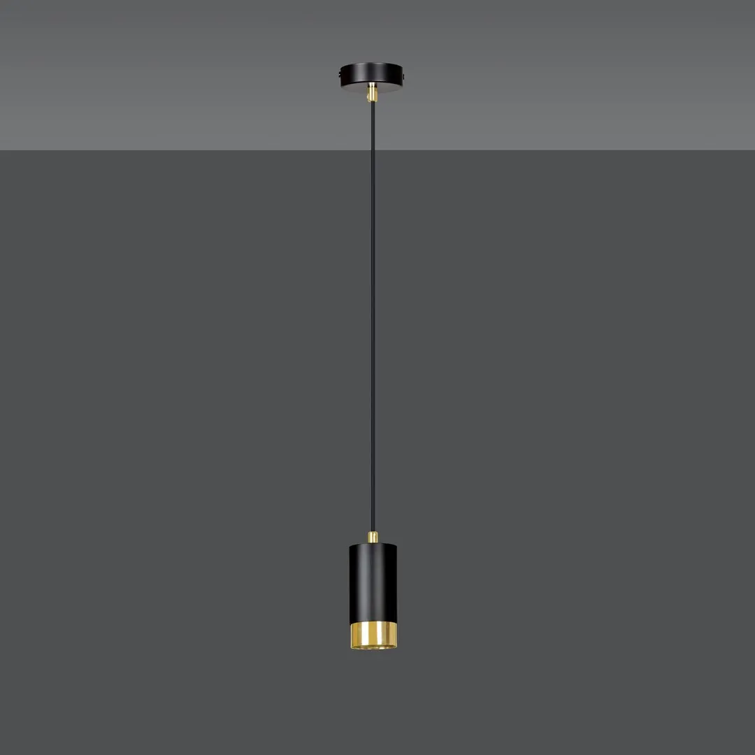 Lampa wisząca FUMIKO Czarny/Złoty 817/1 - 817/1