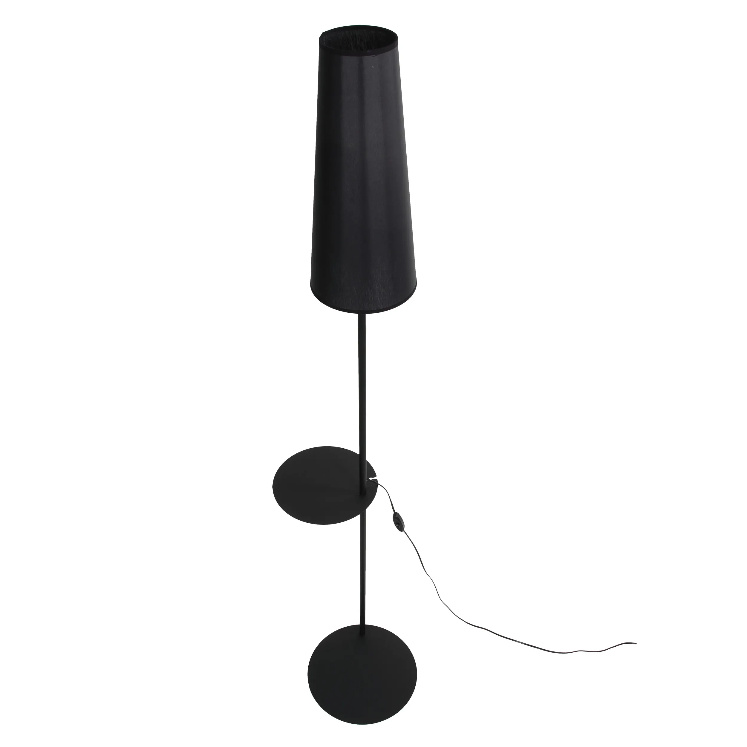 Lampa podłogowa ZING czarna ze stoliczkiem 80x19x15cm - TK_5959