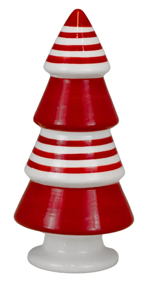 CHOINKA ceramiczna 0635 MAŁA czerwono-biała