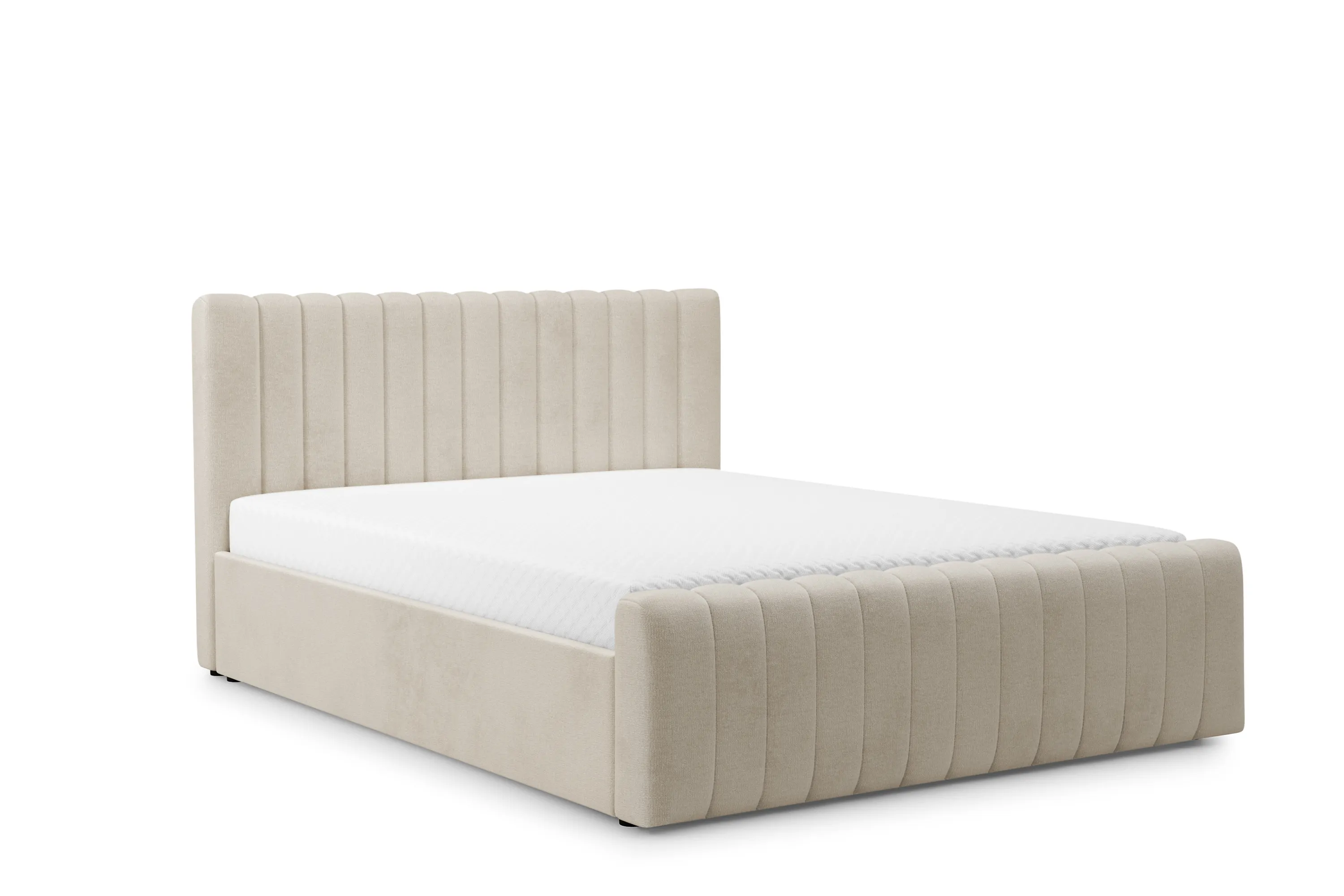 Łóżko Nicole z pojemnikiem / 140x200 / Perfect Harmony 07 - beżowy Łóżko Nicole z pojemnikiem / 140x200 / Perfect Harmony 07 - beżowy