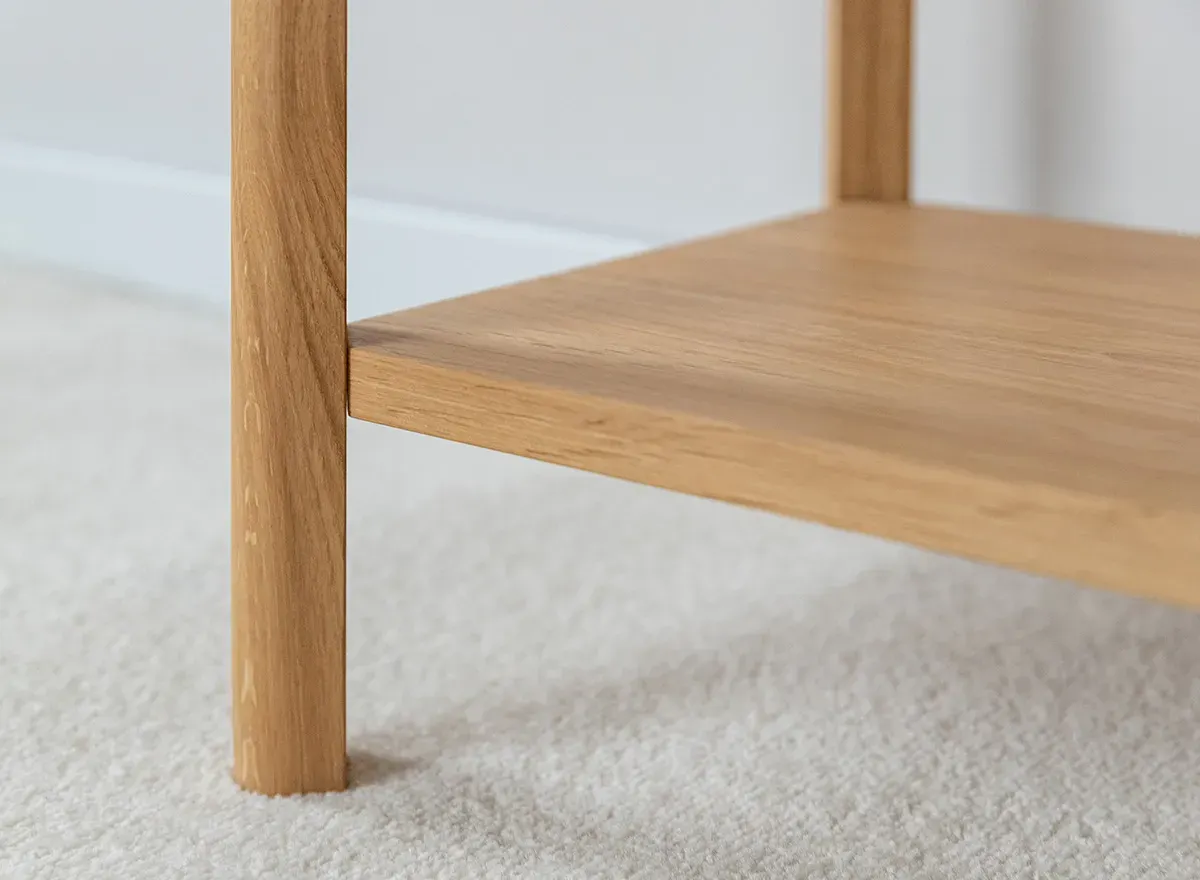 Stolik z szufladą wysoki dębowy CAMPI dąb olejowany - KULCA14