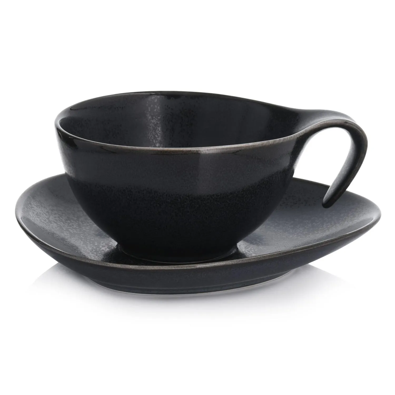 image kawa, czarna, filiżanka, porcelana, zestaw