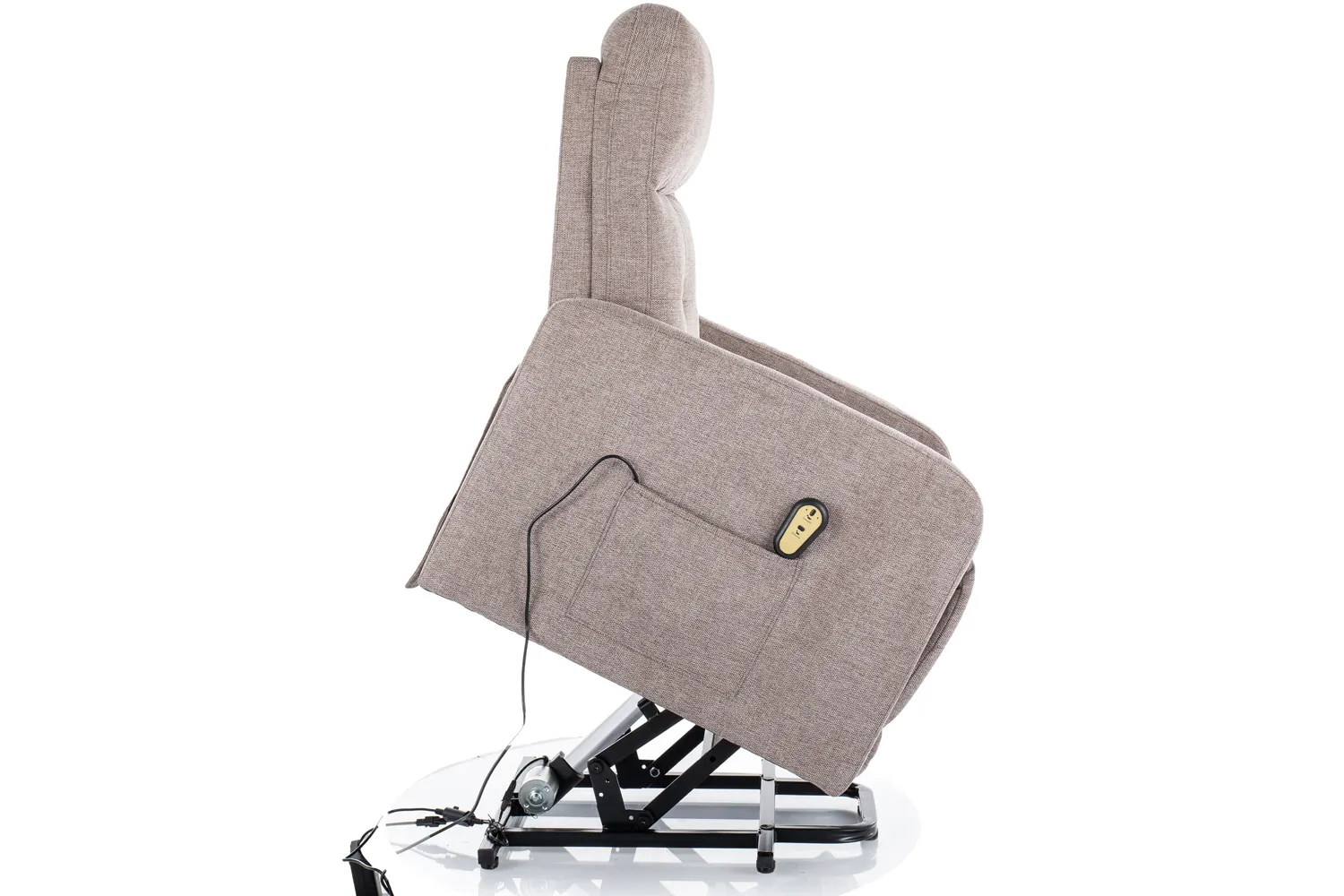 Fotel elektryczny rozkładany OTUS II BREGO funkcja pionizacji beżowy - OTUSIIBRBE