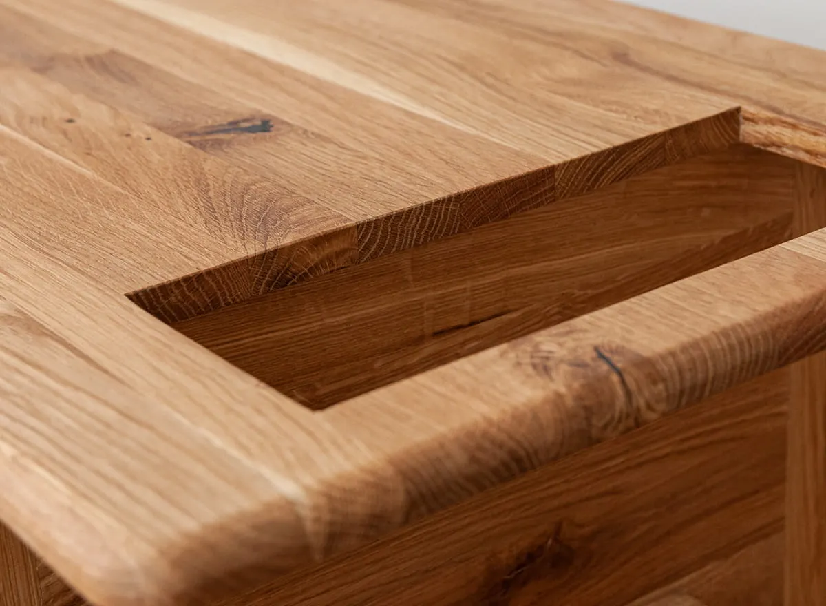 Stolik - gazetownik dębowy GIALO - dąb olejowany - 2SGIA108