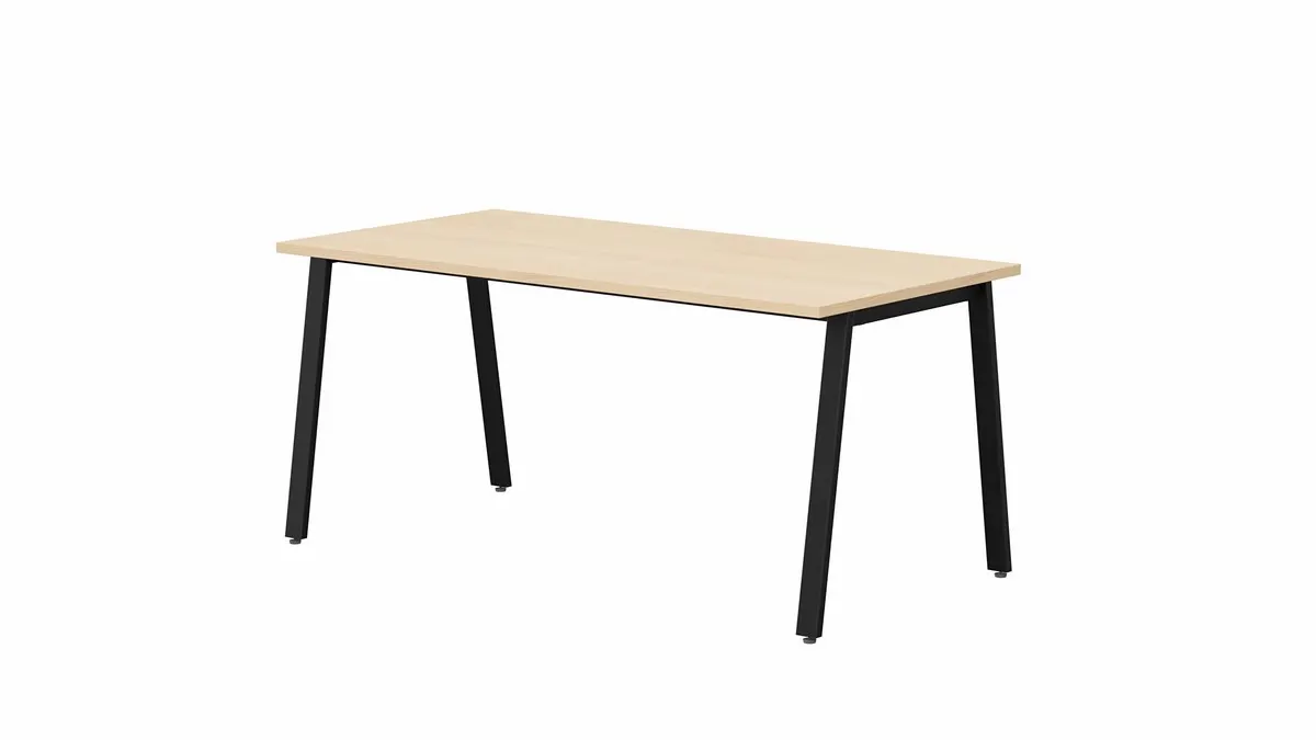 Biurko OP-LITE A II z regulacją wysokości dąb napolitano czarne 140x70x74(75)cm