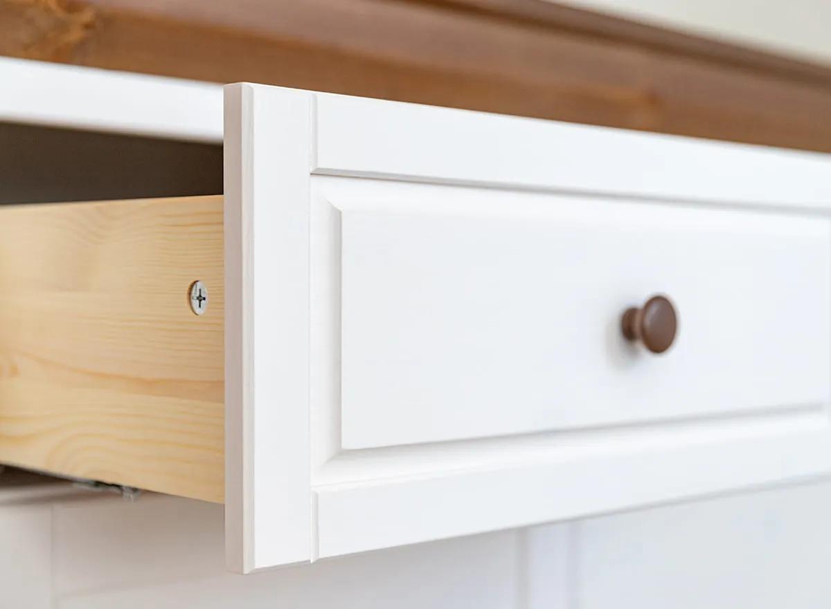 Komoda MARONE ELITE 4-drzwiowa z 2 szufladami - biała, tabacco - PLMEL05/T