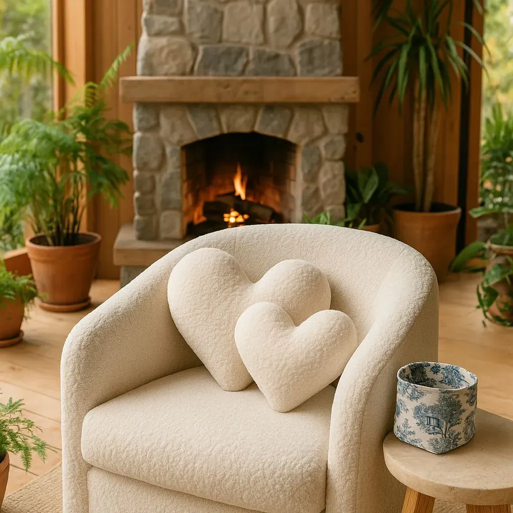 Poduszka serce TEDDY KALP BIG 42x45x12 beżowa - ASI_150CRG1159