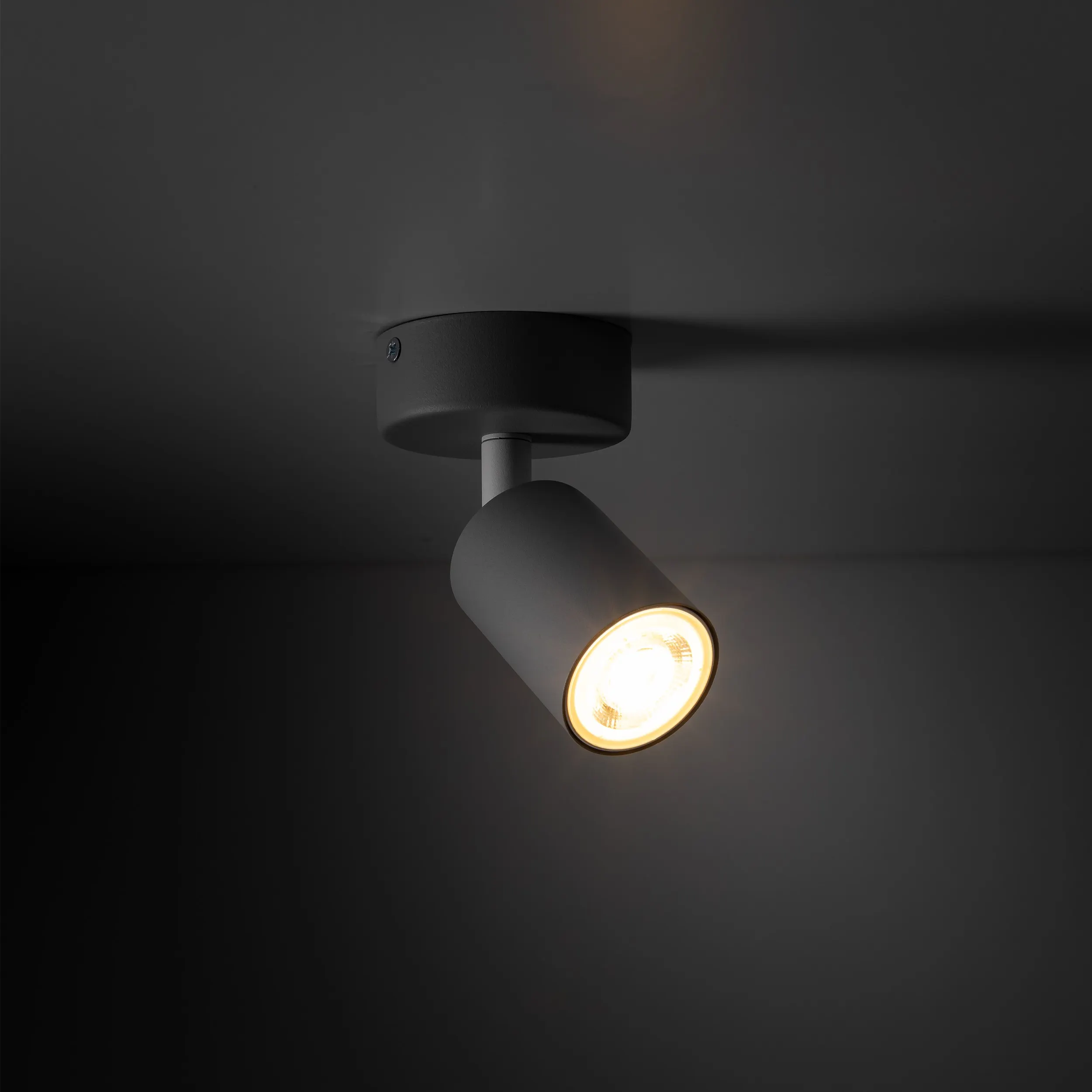 Kinkiet LIVIA szary z białymi elementami regulowany 15x13cm - TK_10223