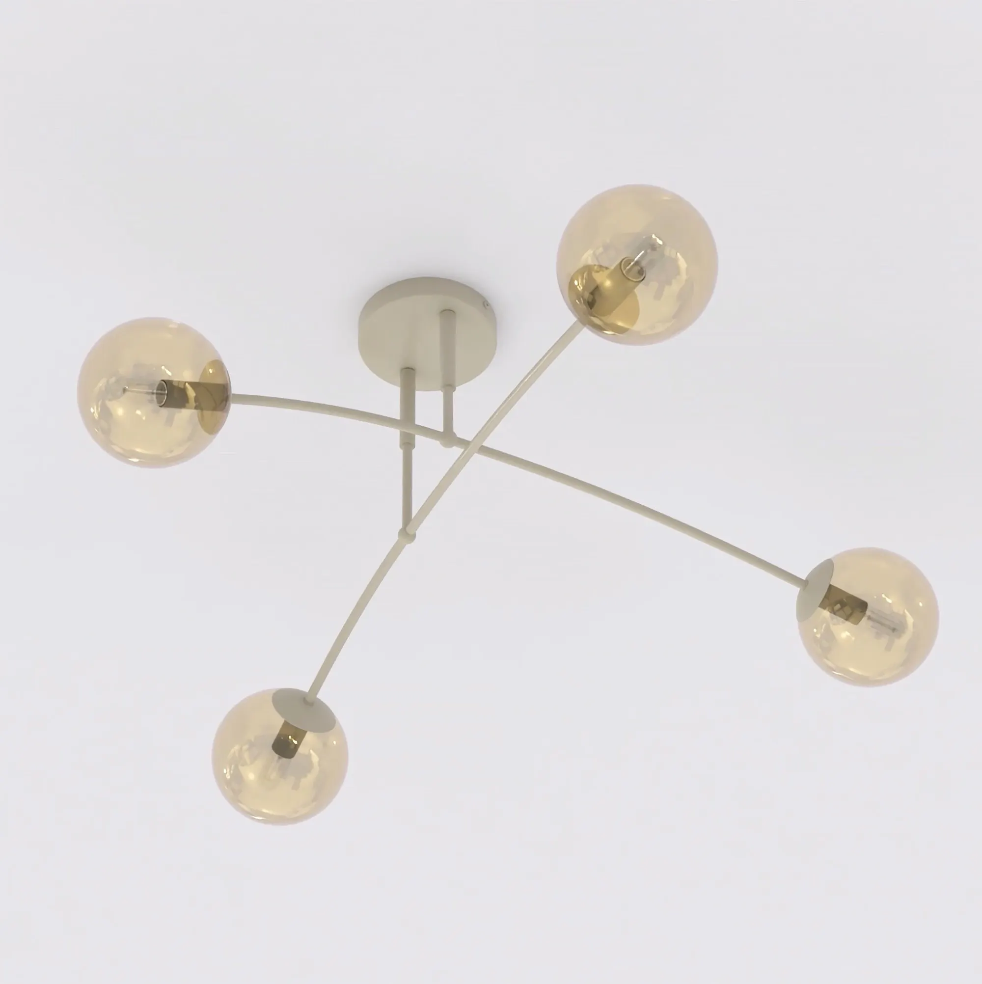 Lampa sufitowa PREGOS 4 MOKKA AMBER beżowa miodowy - 1686/4
