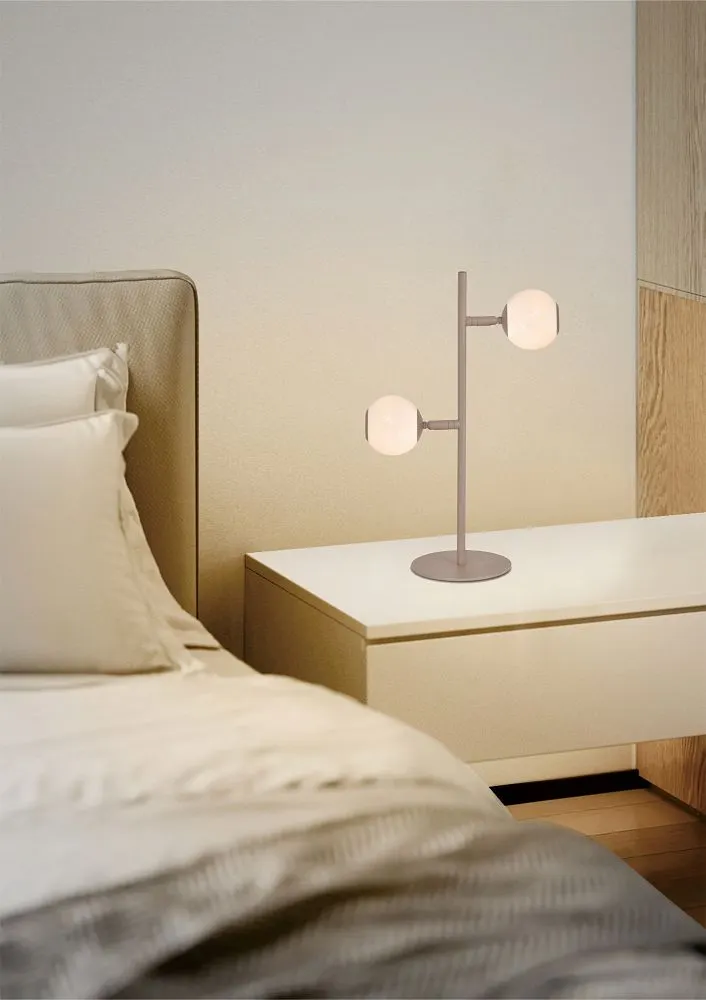 Lampa stołowa LUBERON dwójka LED piaskowy kaszmirowy — zdjęcie 2