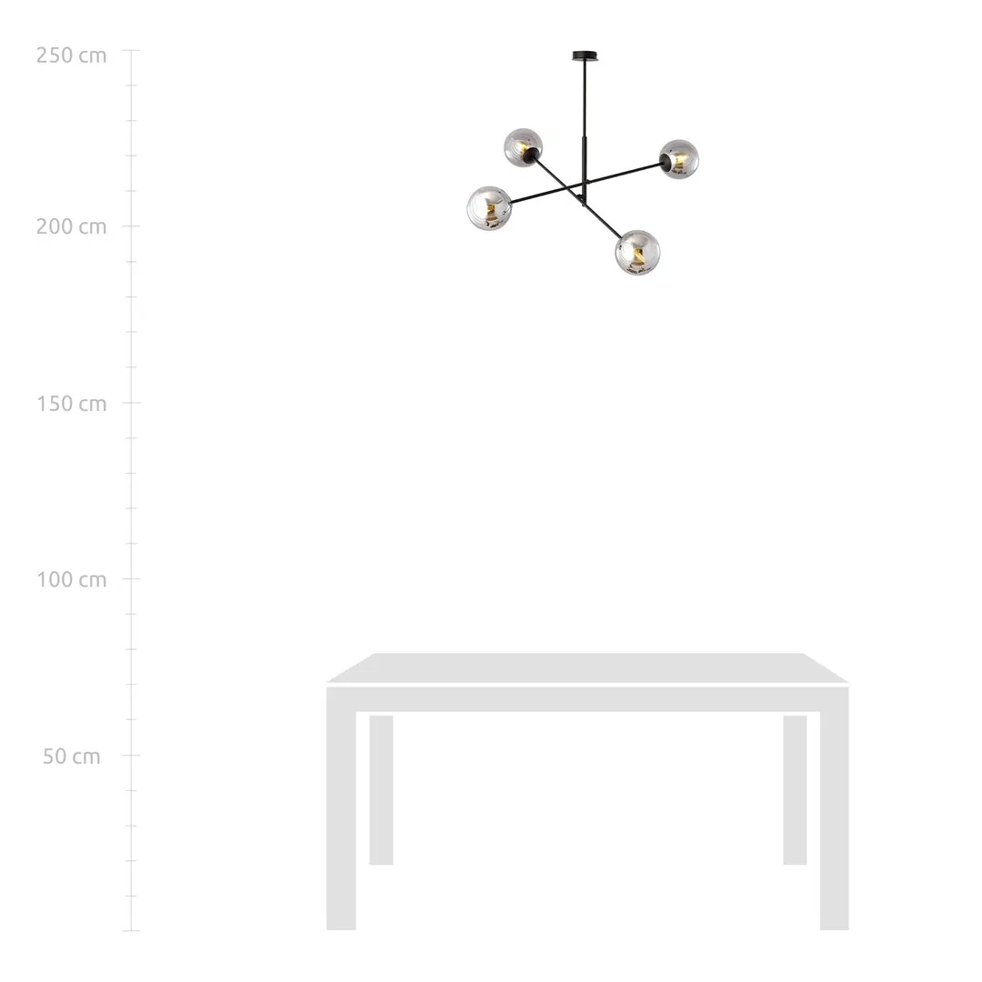 Lampa wisząca LINEAR 4 czarny grafitowy — zdjęcie 7
