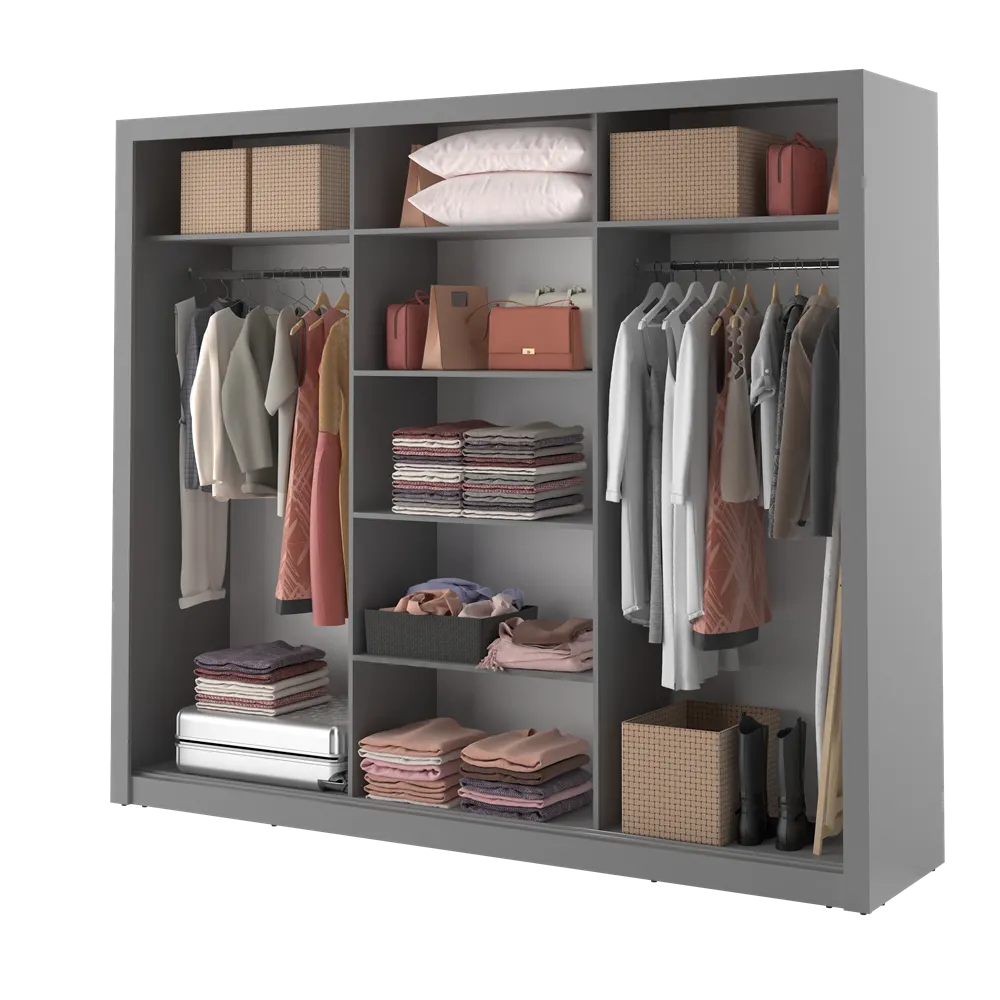 Szafa 3-drzwiowa ARTI AR-02 250cm szara - AR2S