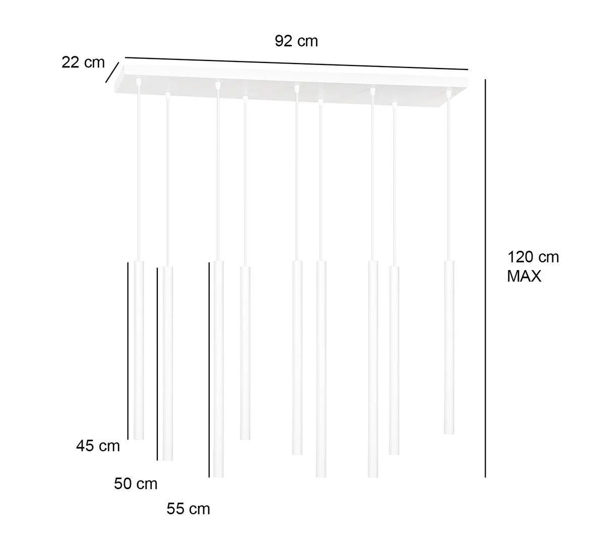 Lampa wisząca SELTER 9 biała — zdjęcie 9