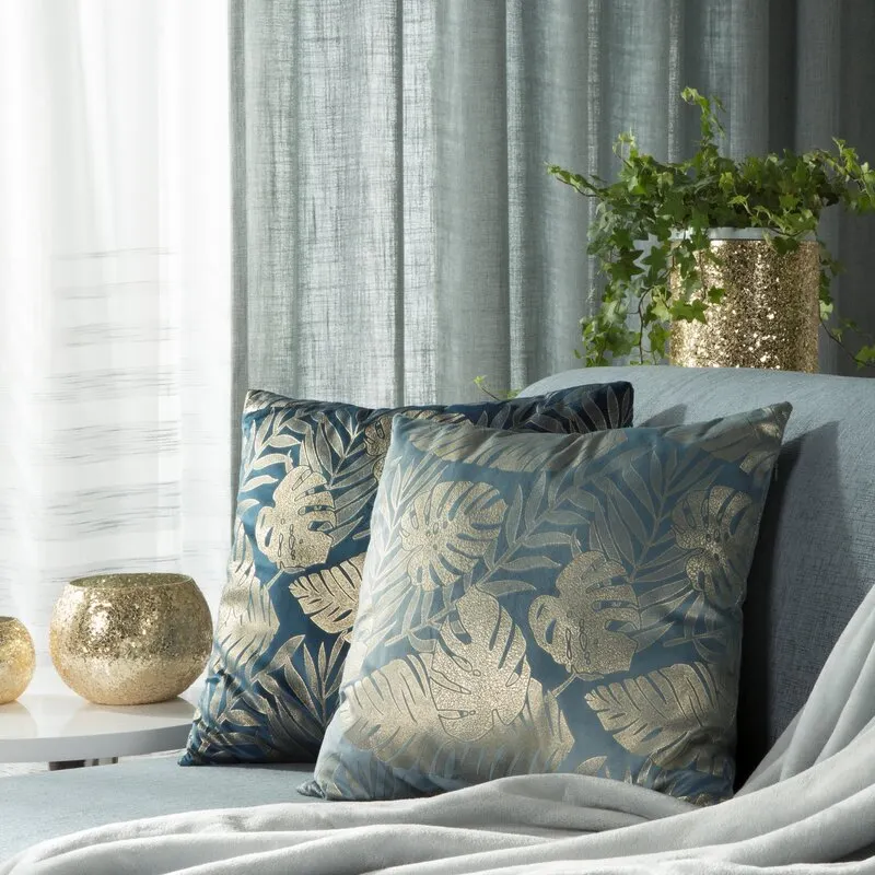 POSZEWKA VELVET 45 X 45 CM NIEBIESKI - EU_439861