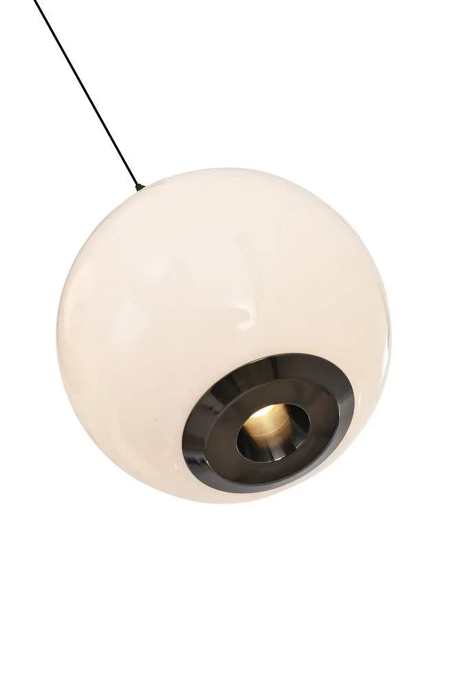 Lampa wisząca LUBERON trójka okrągła LED czarny chrom — zdjęcie 6
