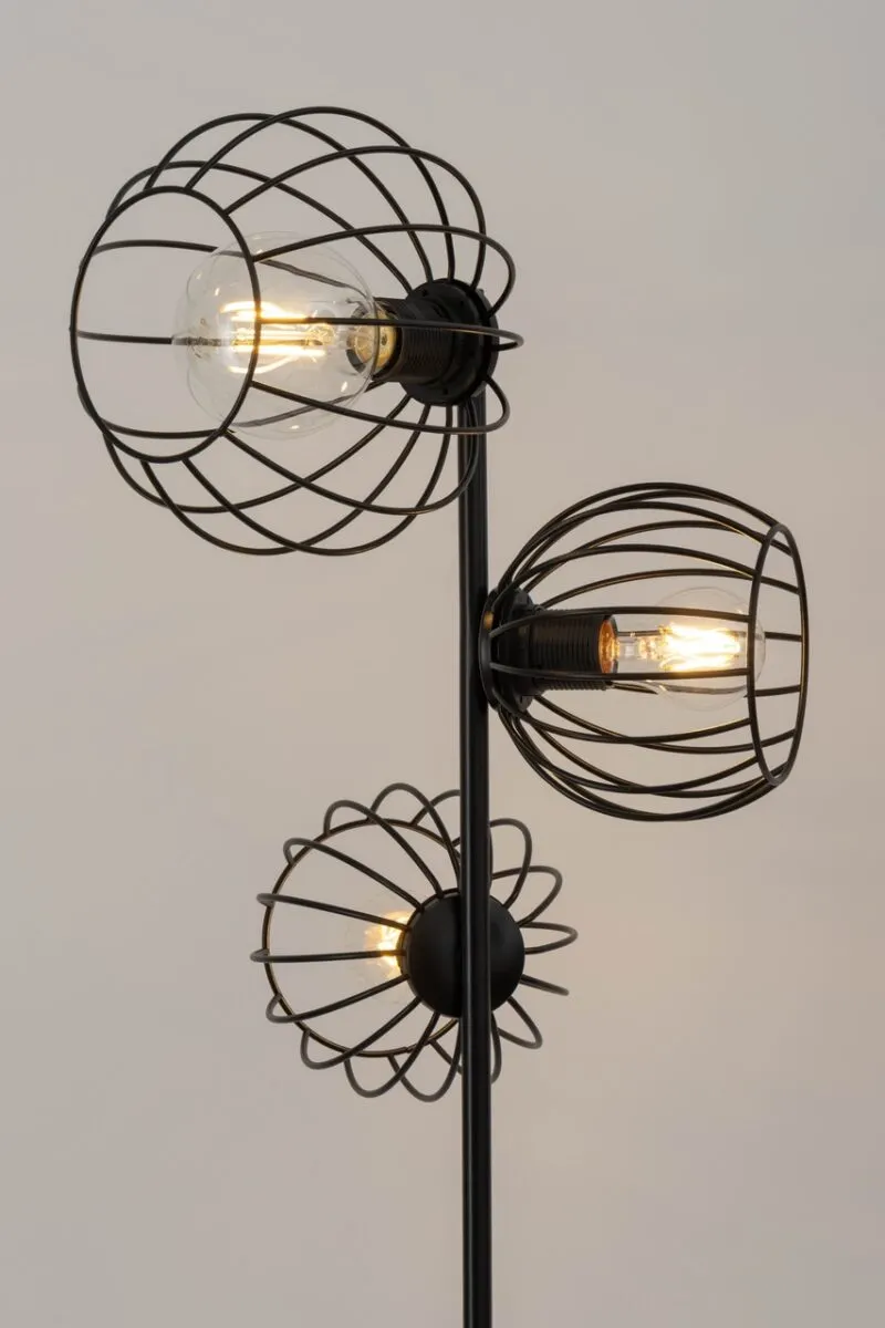 Lampa podłogowa MADAM 3 czarna - SI_32375